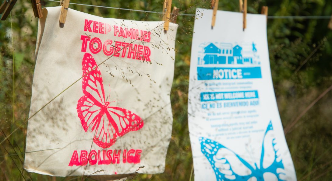 tote bag reads: Keep Families Together, Abolish ICE