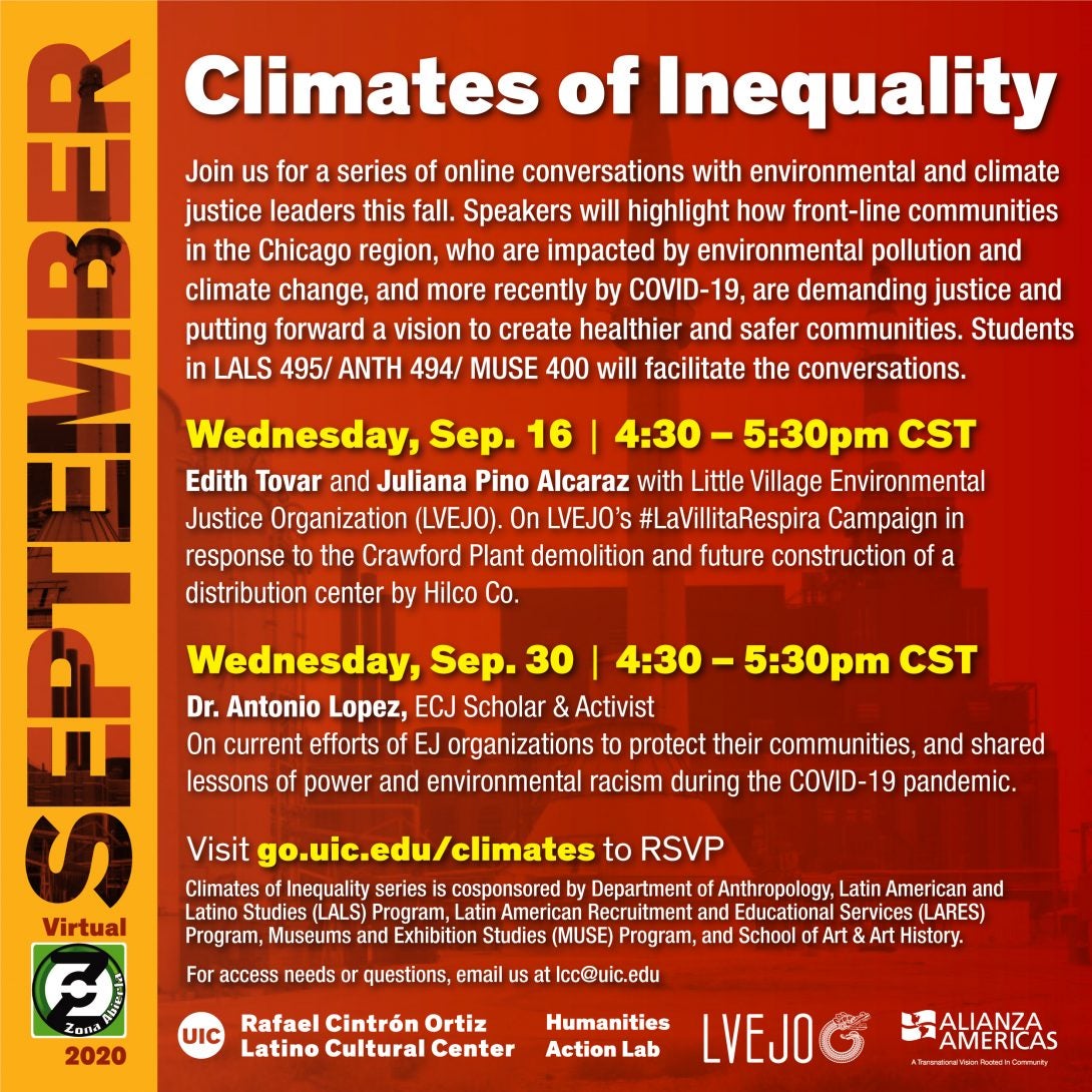 Climates of Inequality public programming for September 2020