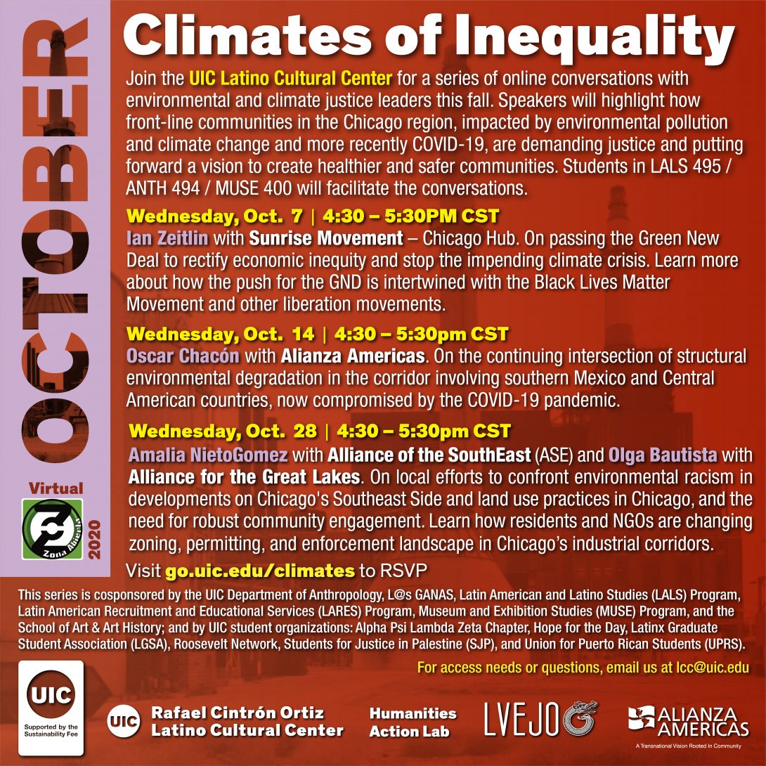 Climates of Inequality public programming for October 2020