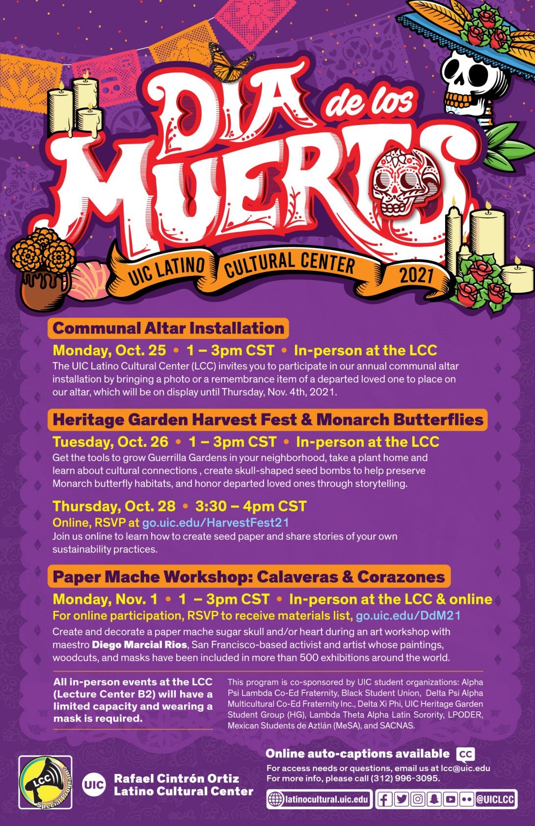 Dia de los Muertos 2021: Heritage Garden Harvest Fest & Monarch