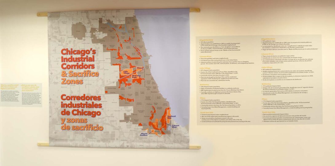 Climates of Inequality Exhibition: Map of the industrial corridors and sacrifice zones